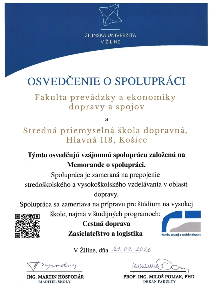 Osvedcenie_o_spolupraci-UNIZA